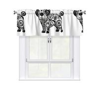 HHGFASD Strange Dog Pattern Curtain Valance 54x18in for Kitchen, Bathroom, Laundry Room, and Studio Decor