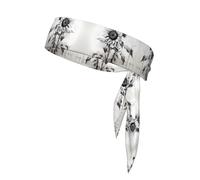HHGFASD Sunflower Sketch Pattern Sports Head Tie Headband for Men and Women, Soft & Breathable Moisture Wicking Athletic