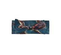 HHGFASD Swimming little turtle Pattern Baby Bow Headband - Soft, Skin-Friendly, and Stretchy Polyester Headband for Infants 0-6 Months