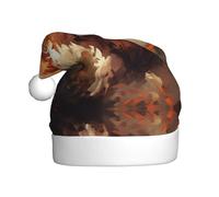 HHGFASD The angry lion. Pattern Christmas Hat for Adult material is soft and lightweight