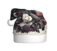 HHGFASD The Dove in the Wreath Pattern Christmas Hat for Adult material is soft and lightweight