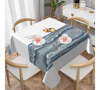 HHGFASD The endless sea Pattern Square Decorative Tablecloth 60"x60" Waterproof, Wrinkle-Resistant, Reusable for Coffee Shops, Buffet, Picnics, Weddings, Parties