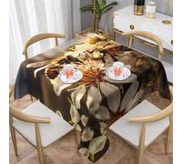 HHGFASD The honeybee. Pattern Square Decorative Tablecloth 54"x54" Waterproof, Wrinkle-Resistant, Reusable for Coffee Shops, Buffet, Picnics, Weddings, Parties