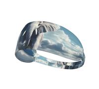 HHGFASD The little elephant on the clouds Pattern Elastic Exercise Headband Sports Head Tie for Men and Women, Soft, Quick-Dry