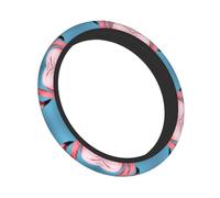 HHGFASD The Mighty Flamingo Pattern Steering Wheel Cover for Women and Men Durable, Non-Slip, Elastic, Easy to Install, for Sedans, SUVs, ATVs, Trucks