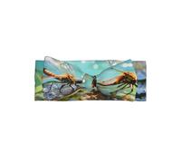 HHGFASD The Quiet Dragonfly Pattern Baby Bow Headband - Soft, Skin-Friendly, and Stretchy Polyester Headband for Infants 0-6 Months