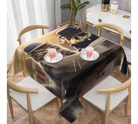 HHGFASD The two cool cats. Pattern Square Decorative Tablecloth 60"x60" Waterproof, Wrinkle-Resistant, Reusable for Coffee Shops, Buffet, Picnics, Weddings, Parties