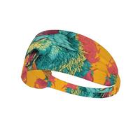 HHGFASD The wolf wielding a hammer Pattern Elastic Exercise Headband Sports Head Tie for Men and Women, Soft, Quick-Dry