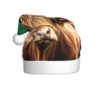 HHGFASD Three Leaf Crust and Cattle Pattern Christmas Hat for Adult material is soft and lightweight