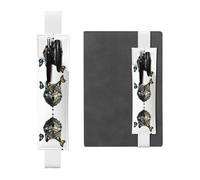 HHGFASD White A Brutal Wolf Pattern PVC Leather Pencil case Bookmark 2-in-1 Anti Slip Storage Essential for Travel Accounts