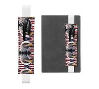 HHGFASD White American Bald Eagle Pattern PVC Leather Pencil case Bookmark 2-in-1 Anti Slip Storage Essential for Travel Accounts