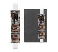 HHGFASD White Bow on a Straw hat Pattern PVC Leather Pencil case Bookmark 2-in-1 Anti Slip Storage Essential for Travel Accounts