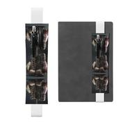 HHGFASD White Boxing Gloves Pattern PVC Leather Pencil case Bookmark 2-in-1 Anti Slip Storage Essential for Travel Accounts