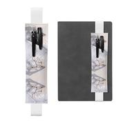 HHGFASD White Dead Branches on The Snow Pattern PVC Leather Pencil case Bookmark 2-in-1 Anti Slip Storage Essential for Travel Accounts