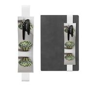 HHGFASD White Extra Large Lotus Seed Pattern PVC Leather Pencil case Bookmark 2-in-1 Anti Slip Storage Essential for Travel Accounts