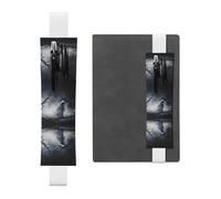 HHGFASD White Ghost by The Dead Tree Pattern PVC Leather Pencil case Bookmark 2-in-1 Anti Slip Storage Essential for Travel Accounts