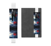 HHGFASD White Little red Flower Under The Sky Pattern PVC Leather Pencil case Bookmark 2-in-1 Anti Slip Storage Essential for Travel Accounts