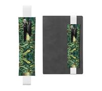 HHGFASD White Lizards in The Rainforest Pattern PVC Leather Pencil case Bookmark 2-in-1 Anti Slip Storage Essential for Travel Accounts