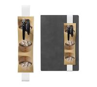 HHGFASD White Meatballs in a Steamer Pattern PVC Leather Pencil case Bookmark 2-in-1 Anti Slip Storage Essential for Travel Accounts