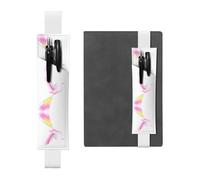 HHGFASD White Pink Crane Pattern PVC Leather Pencil case Bookmark 2-in-1 Anti Slip Storage Essential for Travel Accounts
