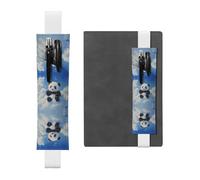 HHGFASD White Red Panda on The Cloud Pattern PVC Leather Pencil case Bookmark 2-in-1 Anti Slip Storage Essential for Travel Accounts