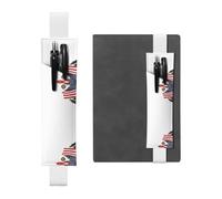 HHGFASD White Soldier with National Flag Pattern PVC Leather Pencil case Bookmark 2-in-1 Anti Slip Storage Essential for Travel Accounts