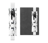 HHGFASD White Strange Antelope Pattern PVC Leather Pencil case Bookmark 2-in-1 Anti Slip Storage Essential for Travel Accounts