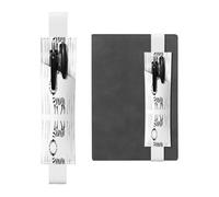 HHGFASD White Strange Deer Pattern PVC Leather Pencil case Bookmark 2-in-1 Anti Slip Storage Essential for Travel Accounts