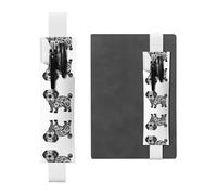 HHGFASD White Strange Dog Pattern PVC Leather Pencil case Bookmark 2-in-1 Anti Slip Storage Essential for Travel Accounts
