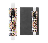 HHGFASD White Strange Doodle Dog Pattern PVC Leather Pencil case Bookmark 2-in-1 Anti Slip Storage Essential for Travel Accounts