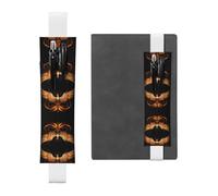 HHGFASD White The Golden Phoenix Pattern PVC Leather Pencil case Bookmark 2-in-1 Anti Slip Storage Essential for Travel Accounts