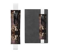 HHGFASD White Violin on a Branch Pattern PVC Leather Pencil case Bookmark 2-in-1 Anti Slip Storage Essential for Travel Accounts