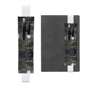 HHGFASD White Young Sprouts in The Rainy Season Pattern PVC Leather Pencil case Bookmark 2-in-1 Anti Slip Storage Essential for Travel Accounts