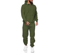 HHGKED Sweat suits men Tracksuits 2 Piece sets Athletic Jogging suits Casual Outfits for men, Army Green, Large