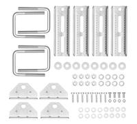 HHGKPVX 8inch Boat Trailer Bunk Brackets for 1.5" x 3", 2" x 3", 3" x 3" Crossmembers, Galvanized Swivel Top Bunk Bracket Kit Replacement for Marine Trailers 4PCS