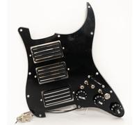 HHH Guitar Prewired Loaded Pickguard with Coil Split & Mute Switch for Fender Strat Loaded Pickguard Prewired High Output Humbucker Pickups, ST Style Electric Guitar Replacement
