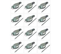 HHH Hunting 39cm Birds Decoy 12pc Bird Scarer for Garden Seagull Deterrent Rat Deterrent Scarecrow Anti Bird Decoy for Boats, Garden and Buildings Pest Control