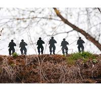 HHH Hunting 6pc Soldier Shooting Targets - Freestanding Durable Steel Shooting Target Set for Air Gun Airgun Hunting Rifle Practice Air Rifle Knockdown Accessories and Equipment
