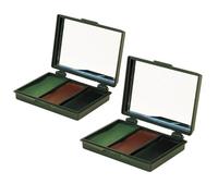 HHH Hunting Set Of Two Camouflage Face Paint Kit - Compact Facepaints Set With Black Green & Brown Camouflage Makeup - Easy Application Camo Face Paint For Army Halloween Costume Military Accessories