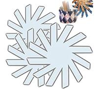 HHHX 8/12/15in Woven Spiral Basket Template, Magic Woven Spiral Storage Basket, Acrylic Sewing Quilting Rulers and Templates, for Diy Sewing Pattern Template Home Sewing (3 Size)