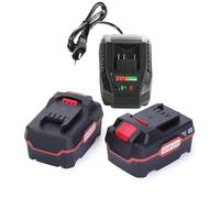 HHiMXPO 2 x 4.5Ah Li-ION Battery Pack and 1 x Fast Charger Compatible with Parkside 20v Cordless Power Tools