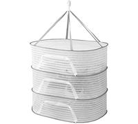 HHKTY Herb Drying Rack Mesh Hanging Plant Drying Rack Net With U Zipper For Drying Herb Weeds Buds Flowers Vegetables(Size:3 Layer,Color:Green)