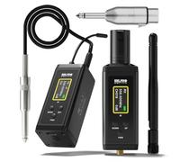 HHLPRO UHF Wireless Guitar System with Antenna, 70M Range, 32 Channels, Dual Volume Control, Rechargeable Audio XLR Wireless Transmitter, Receiver for Guitar, Bass, Electric Instruments