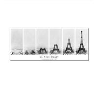 HHLSS prints for walls 50x150cm(19.7x59.1in) no frame Large Size Landscape Eiffel Tower Construction Posters Wall Art Canvas Picture for Living Room Decor