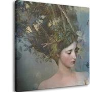 HHLSS Wall Art 31.5x31.5in(80x80cm) No Frame Fantasy & Sci-Fi Dreamscapes - Portrait 1by Catrin Welz-Stein Poster Decorative Painting HD Print
