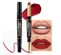Hhltoh 2 in 1 Lipstick and Eyeliner Combination Dnm Metallic Double Tip Lipstick Eyeliner Lip Gloss 1Pc #01 Matte Red 1Pc