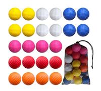 HHLZM 24 Pack Foam Golf Practice Balls,Practice Golf Balls for Backyard,Realistic Feel and Limited Flight Soft Golf Balls for Indoor or Outdoor Training,Mixed Color