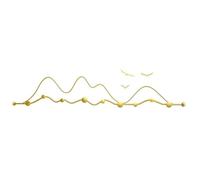 Hhmmei2024-23 Coat Rack Wall Mounted Light Luxury Creative Behind The Door Coat Hooks Entryway Hanging Rack Modern Wall Fashion Metal(Large)