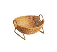 Hhmmei2024-23 Fruit Bowl Oval Woven Breads Serving Baskets, Rattan Fruit for Food Display, Vegetables Fruit Basket