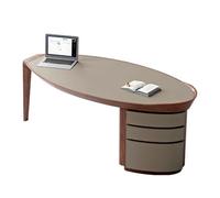 Hhmmei2024-23 Gaming Desk Modern Home Office Writing Desk with 3 Drawers Ash Wood Executive PC Workstation Sturdy Frame(M)